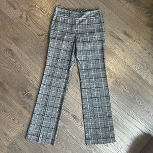 Ann Taylor Gray Plaid Trousers